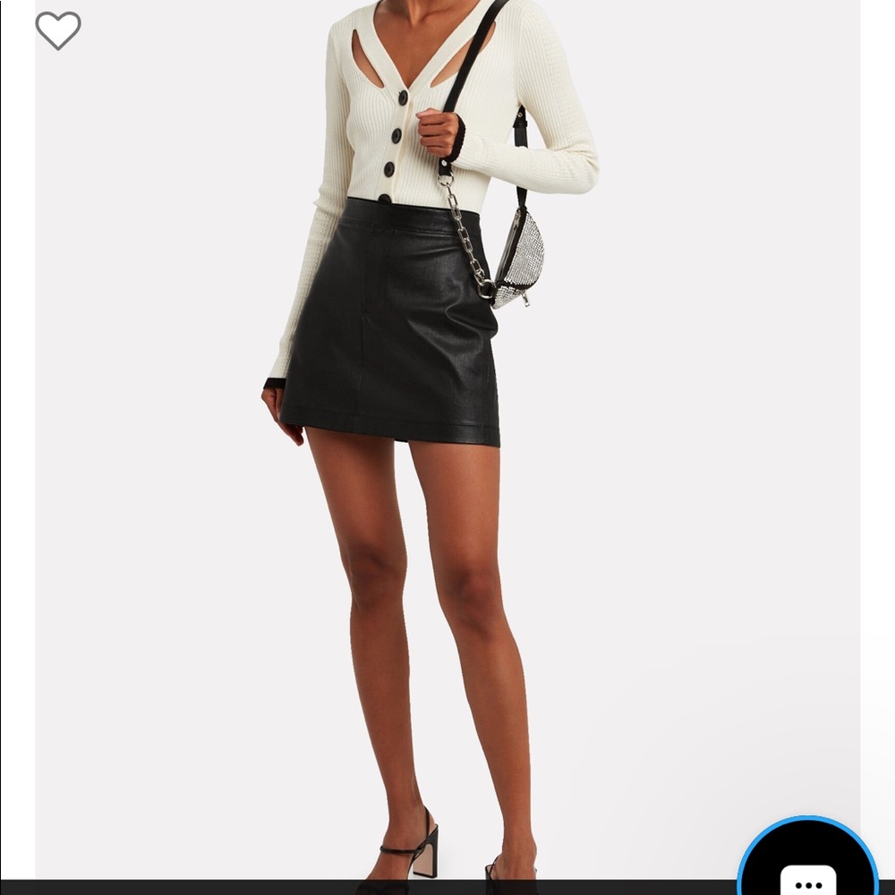 Helmut Lang core stretch leather mini skirt - NWOT- size 0